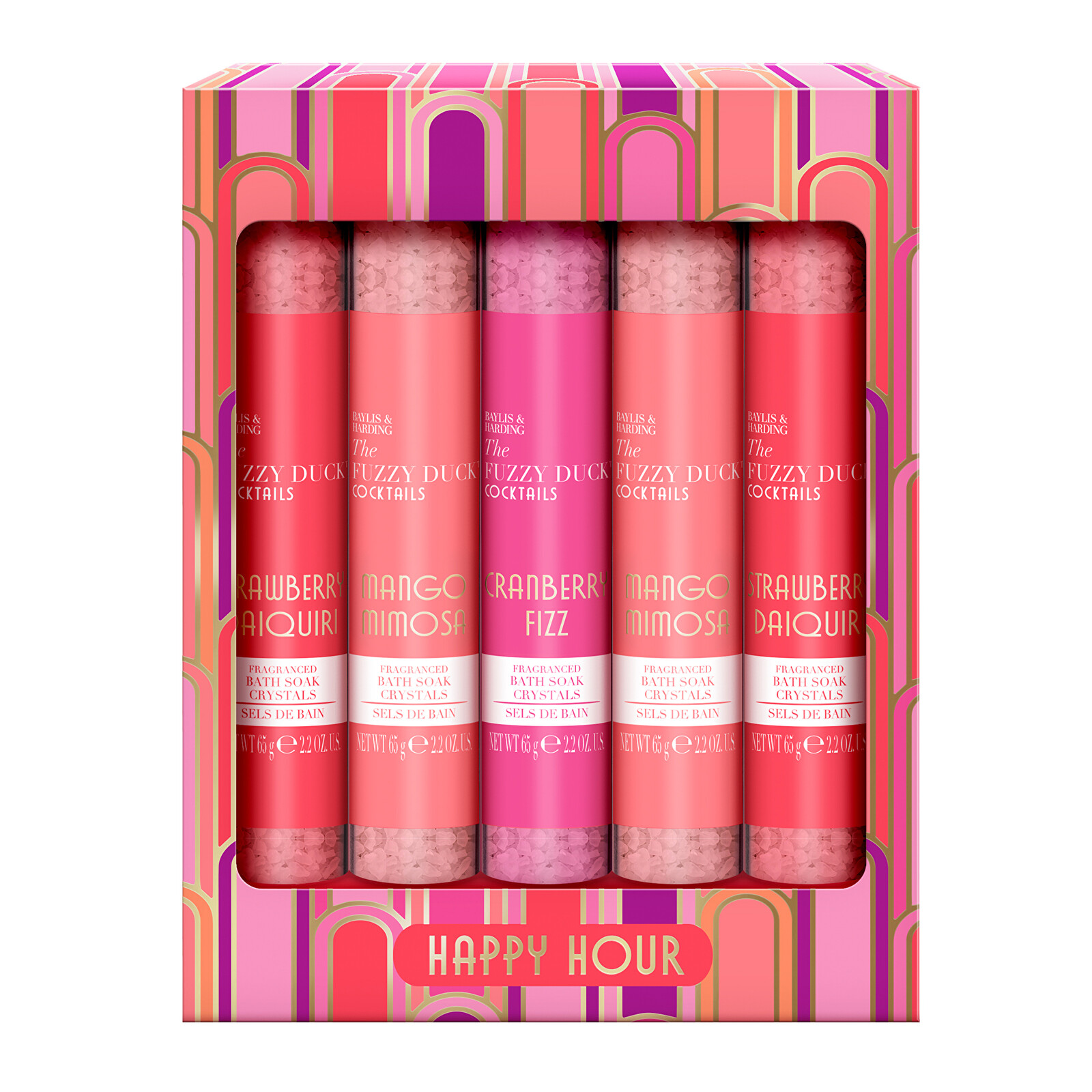Baylis & Harding Dárková sada solí do koupele Cotswold Cocktails 5 × 65 g