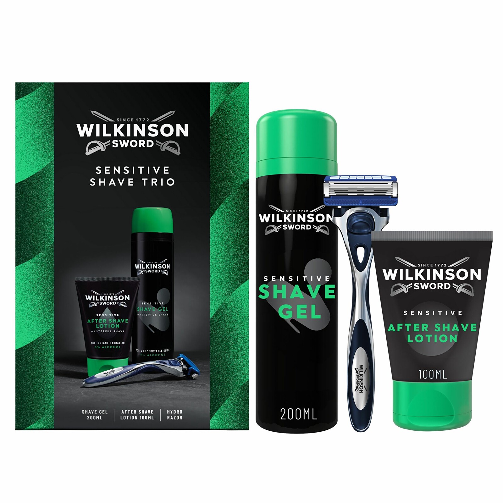 Wilkinson Sword Dárková sada na holení Sensitive Shave Trio