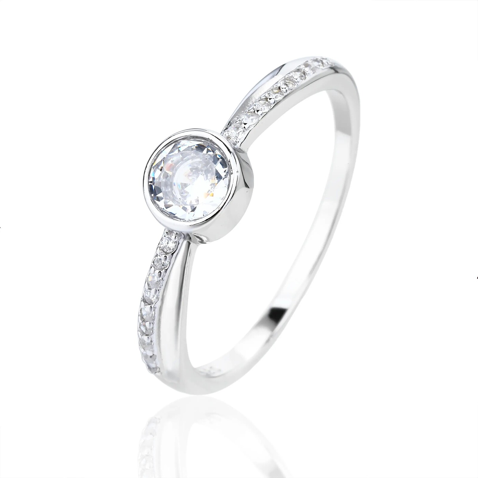 JVD Elegantní stříbrný prsten se zirkony SVLR1296XJ6BI 54 mm