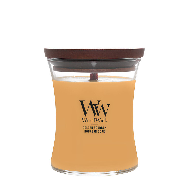 WoodWick Vonná svíčka váza střední Golden Bourbon 275 g
