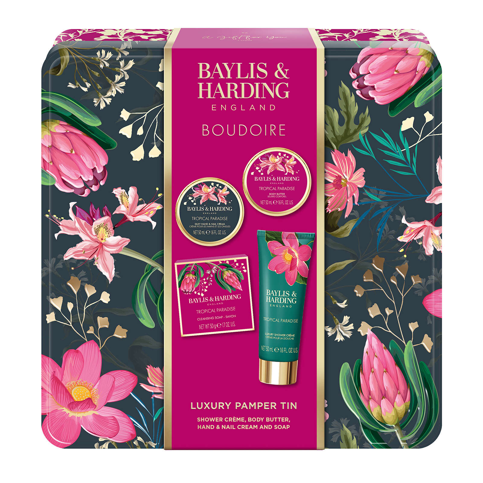 Baylis & Harding Dárková sada péče o tělo Boudoire - Tropical Paradise 4 ks