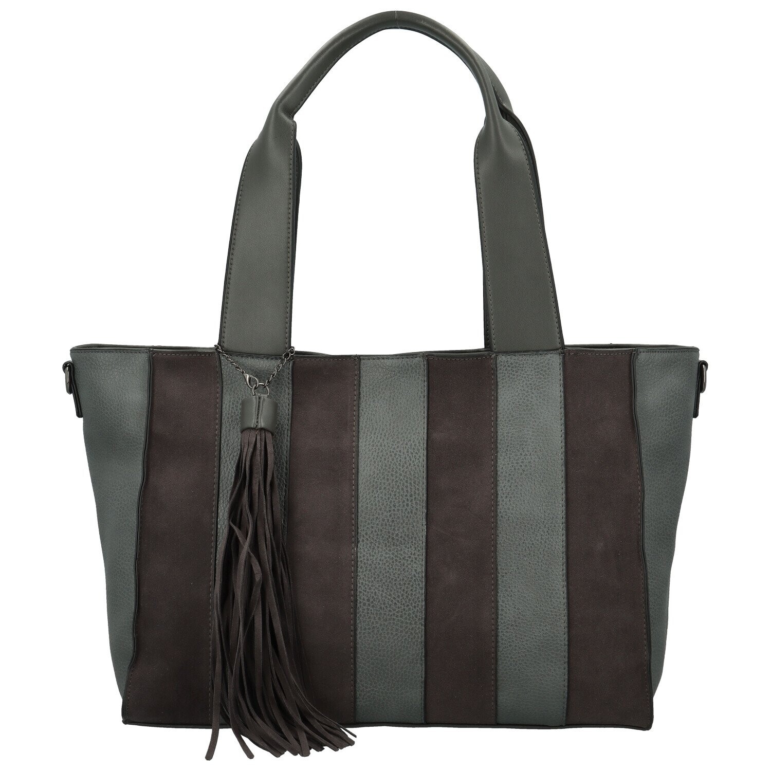 Trendy dámská koženková kabelka na rameno Marga, tmavě šedá