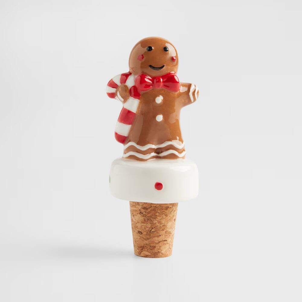 HOME & YOU Zátka na lahev perníkový mužíček