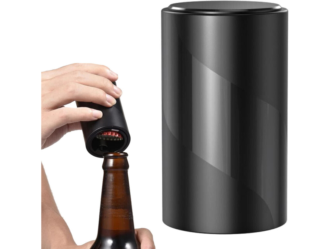 Automatický otvírák na lahve černý