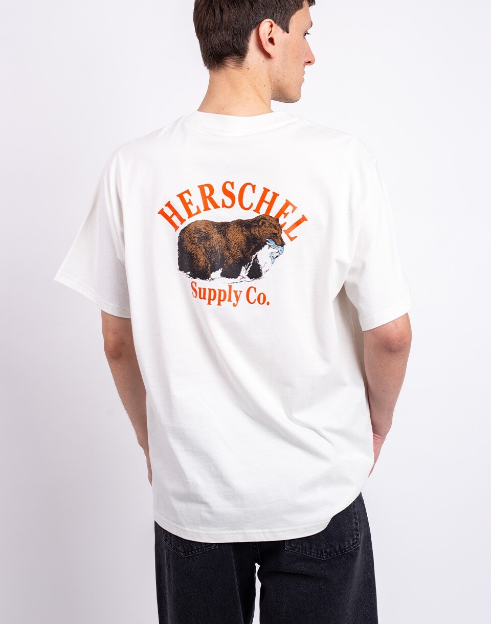 Herschel Supply Grizzly Tee Men's Blanc de Blanc L