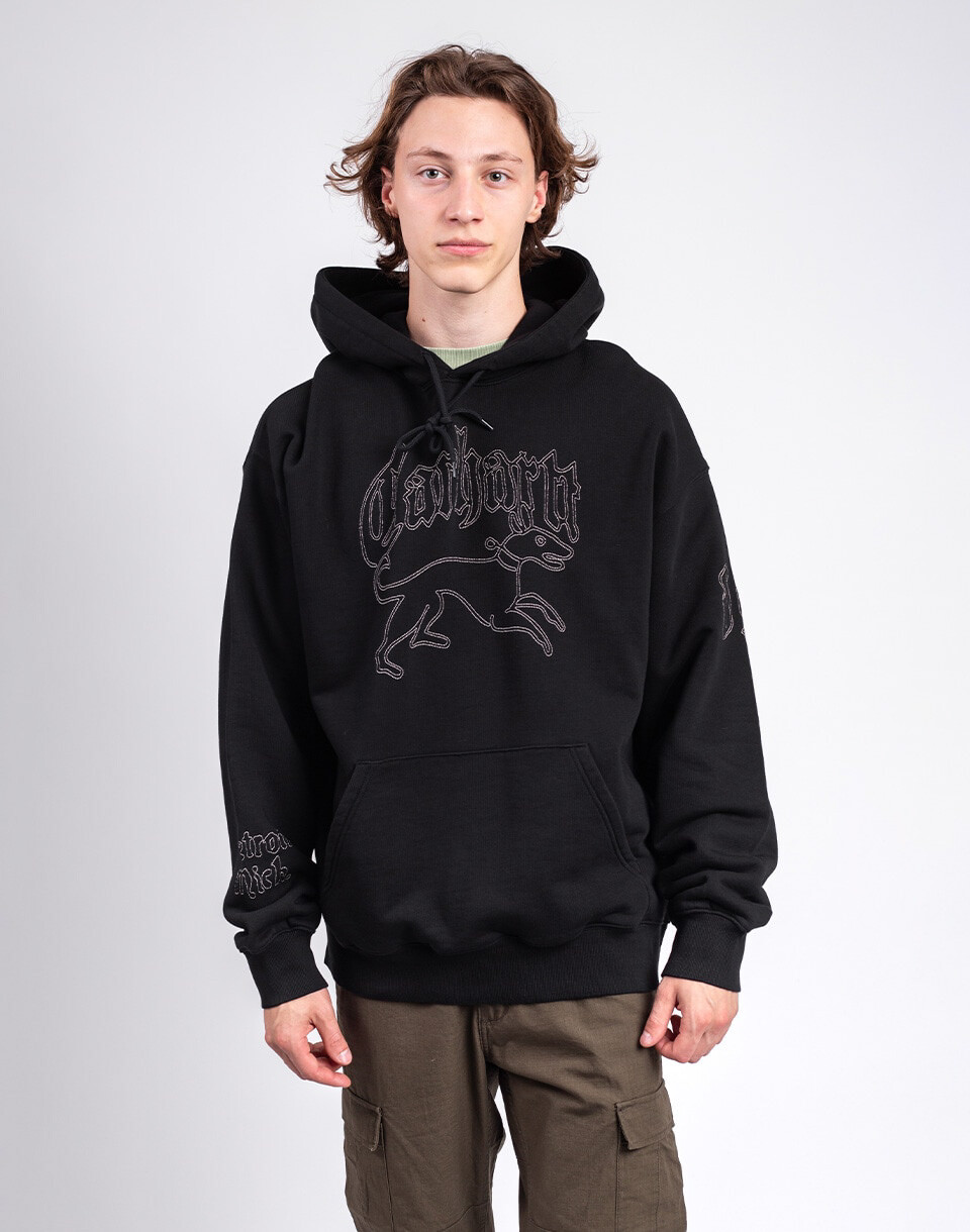 Carhartt WIP Hooded Hackwork Sweat Black/Wall M