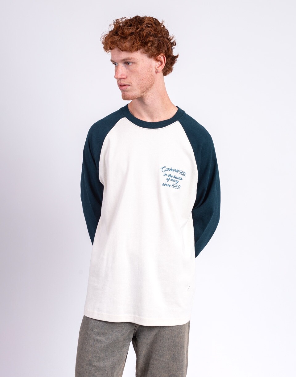 Carhartt WIP L/S Alston T-Shirt Wax/Deep Lagoon S