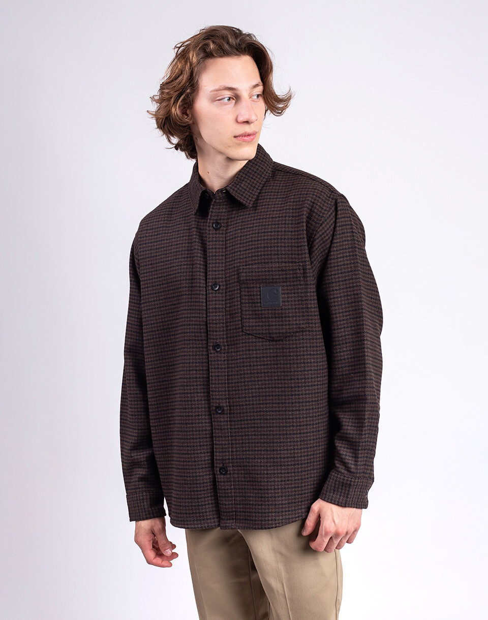 Carhartt WIP L/S Lowis Shirt Lowis Houndstooth, Vitola M