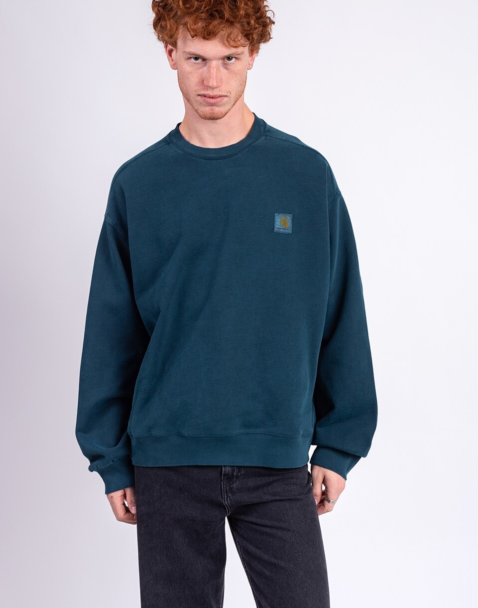 Carhartt WIP Vista Sweat Deep Lagoon garment dyed M
