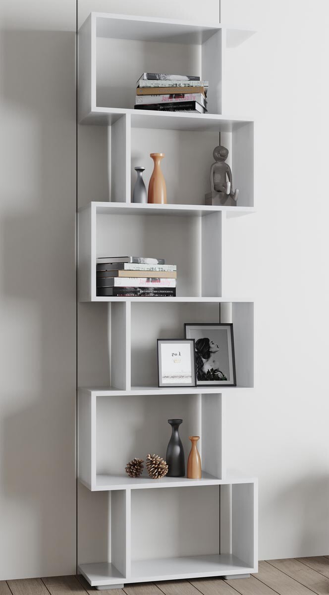 VCM Stojací police Palusa L, bílá