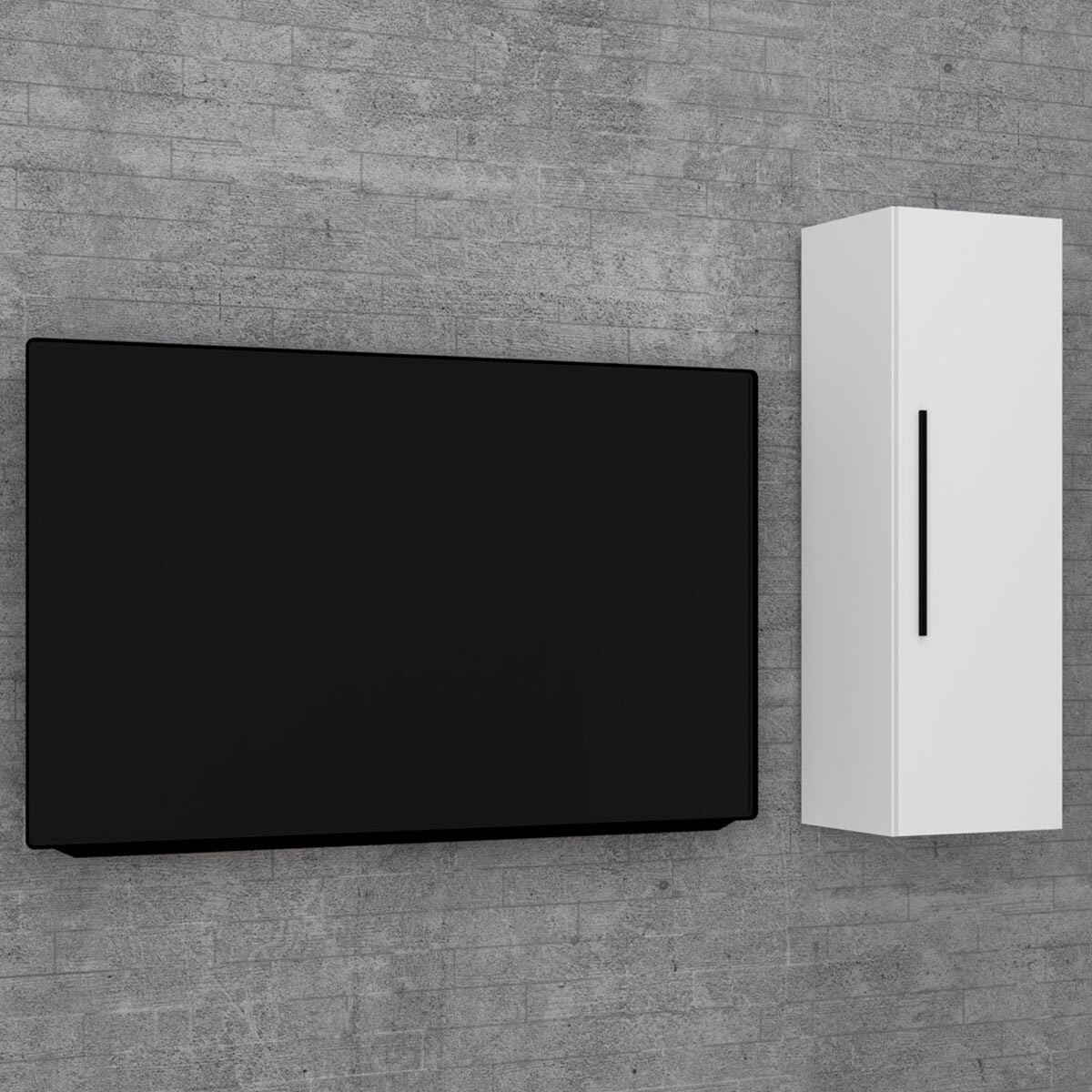 VCM Nástěnná police Arila L, bílá