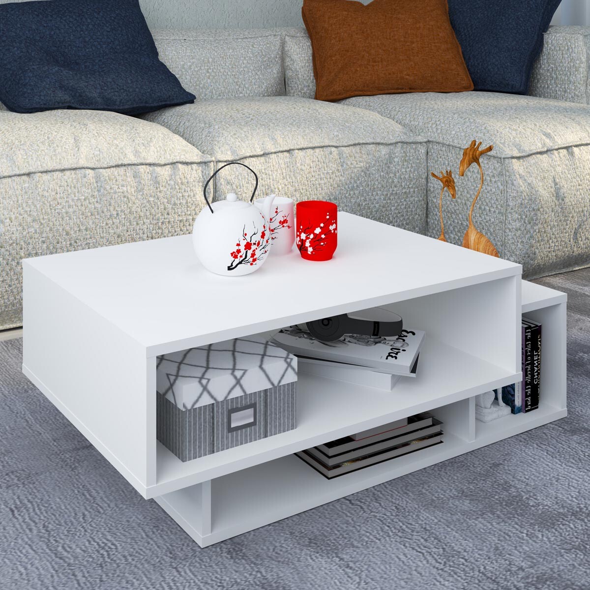 VCM Konferenční stolek Runila, bílý