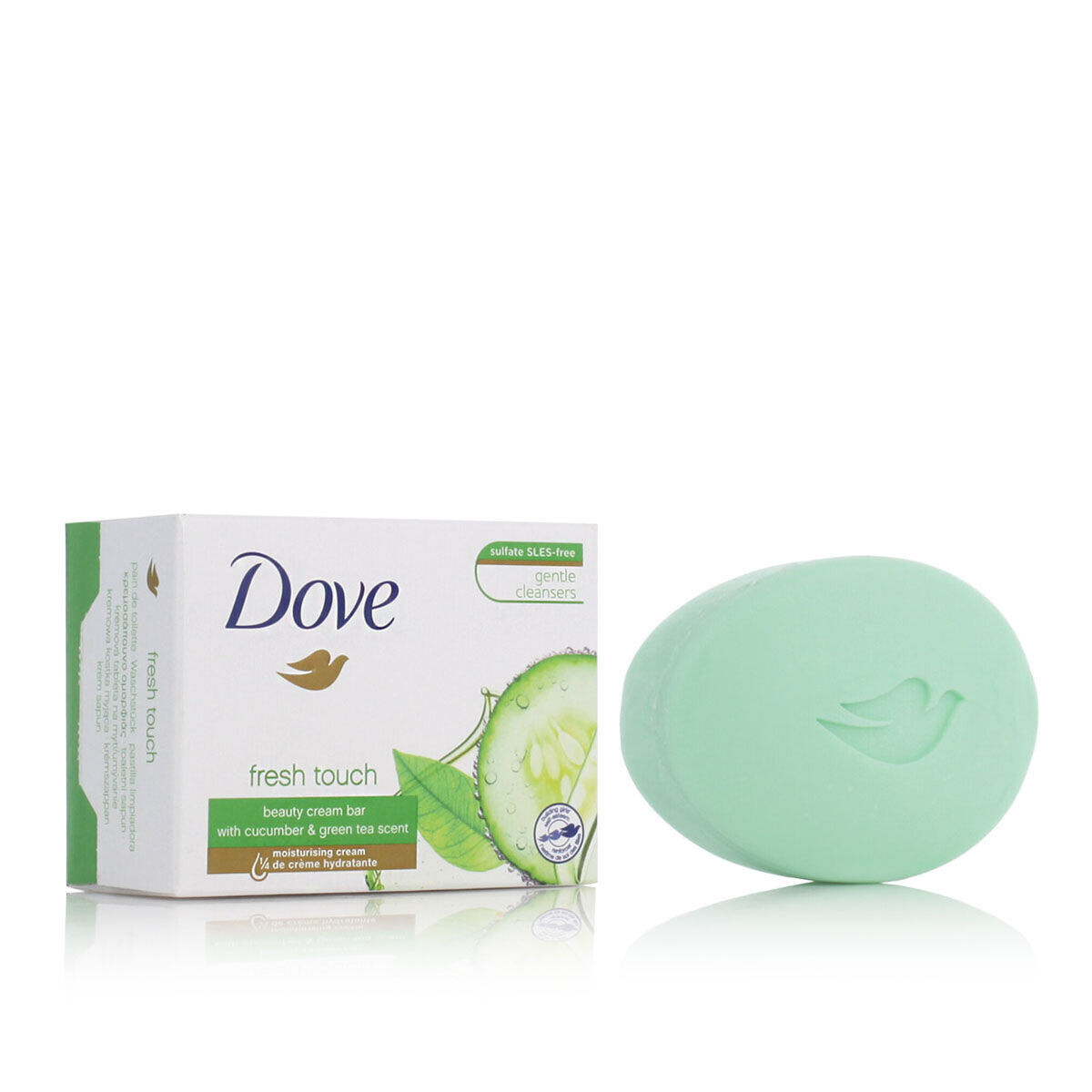 Dove Fresh Beauty Cream Bar Cucumber & Green Tea tuhé mýdlo 100 g unisex