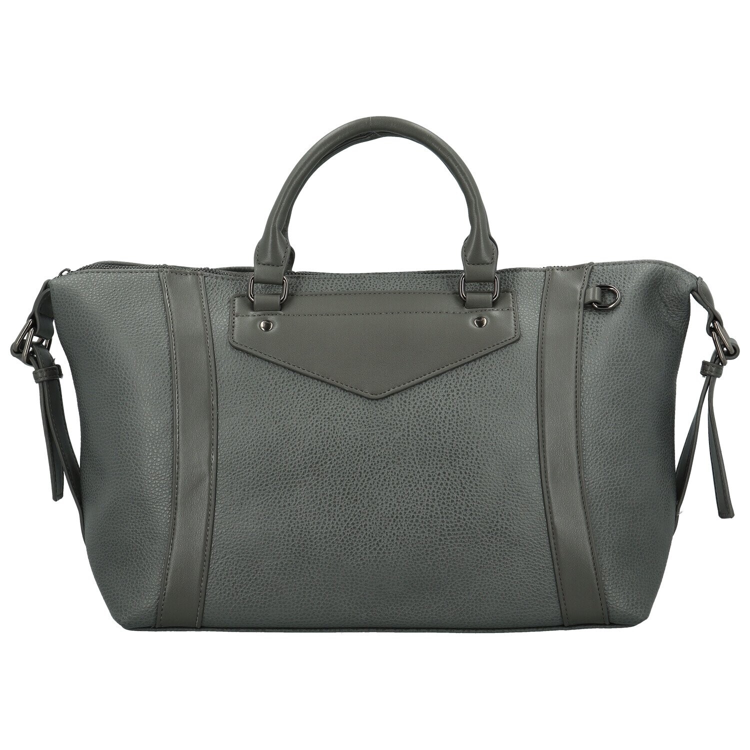 Módní dámská koženková kabelka do ruky Marilla, tmavě šedá