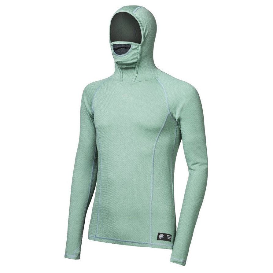 Pánské funkční triko Sensor Merino DF dl. rukáv s kapucí Velikost: L / Barva: zelená