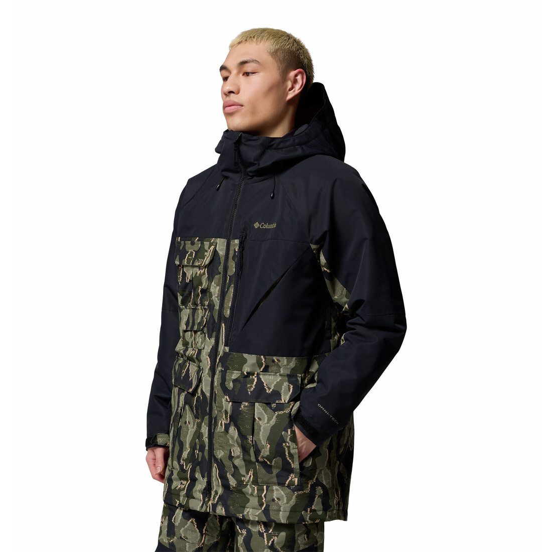 Pánská lyžařská bunda Columbia Coreshot™ Printed Jacket Velikost: M / Barva: zelená/šedá