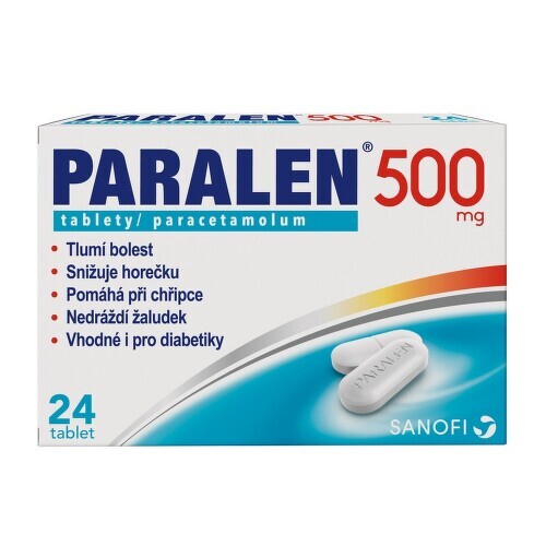PARALEN 500MG neobalené tablety 24 - balení 2 ks