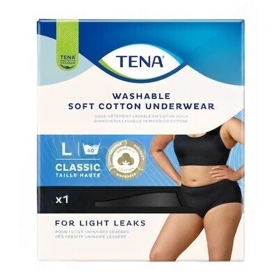 TENA Washable Underwear L černé inkontinenční kalhotky pro ženy 1ks