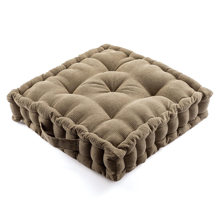 Sedací polštář na zem DANDY manšestr khaki 1 ks