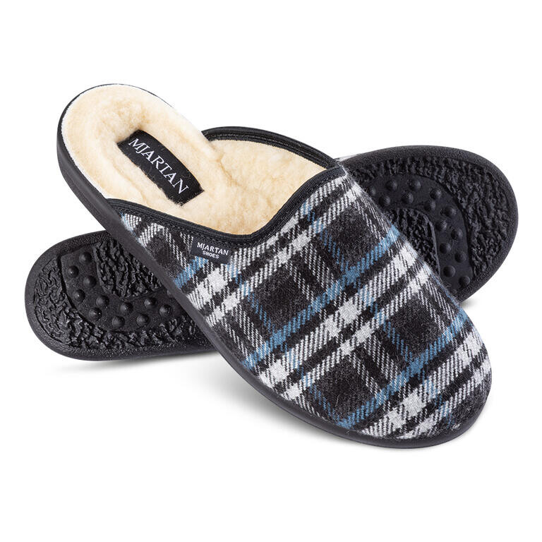 Pánské domácí zateplené pantofle káro vel. 41