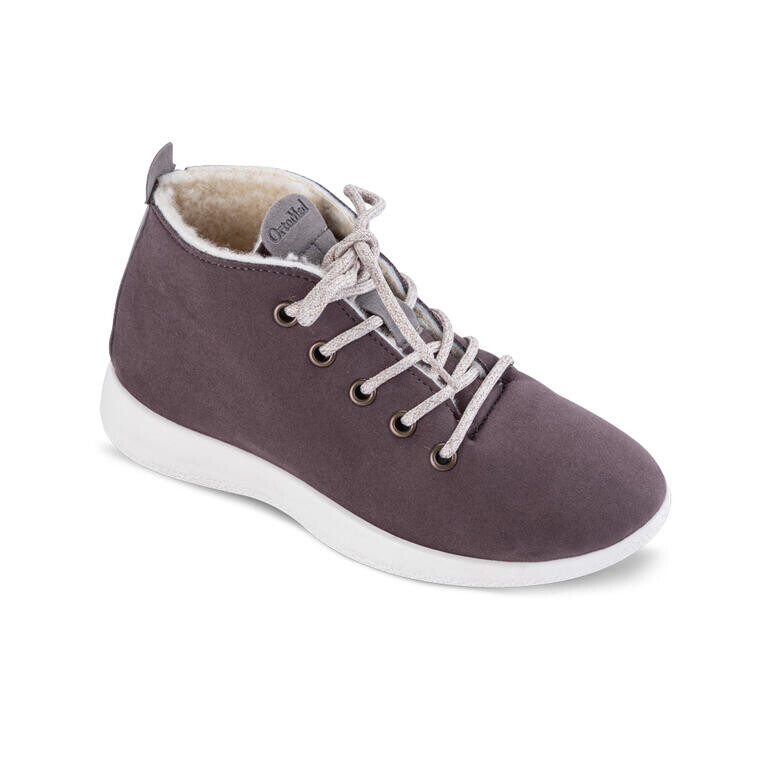 Pánské zateplené kotníkové šněrovací boty taupe