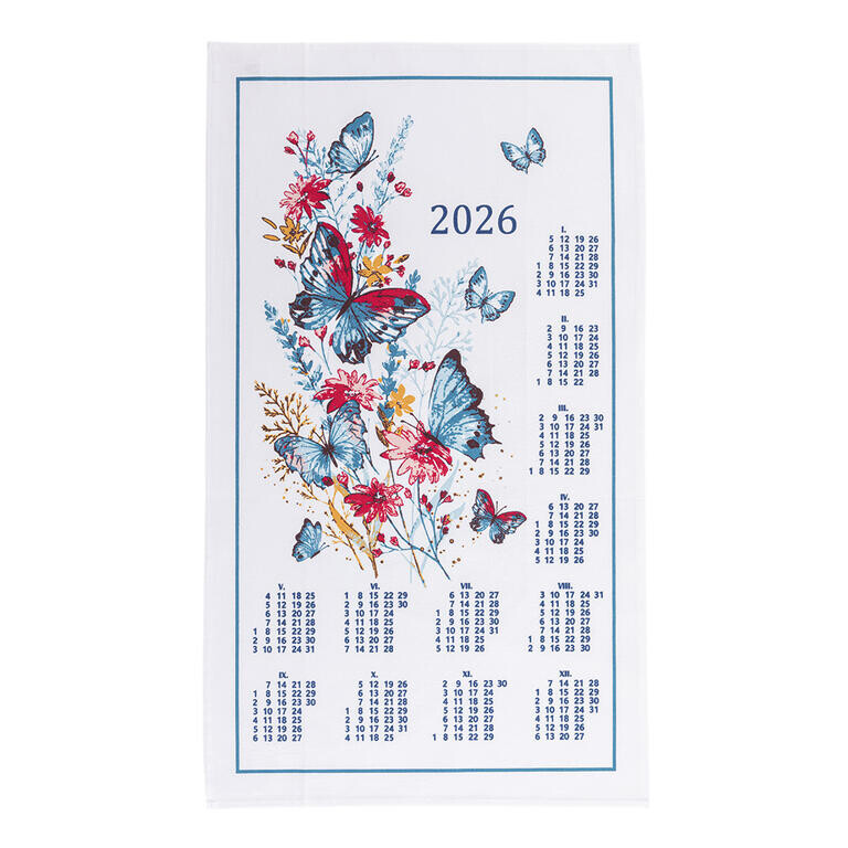 Textilní kalendář Motýli 2026