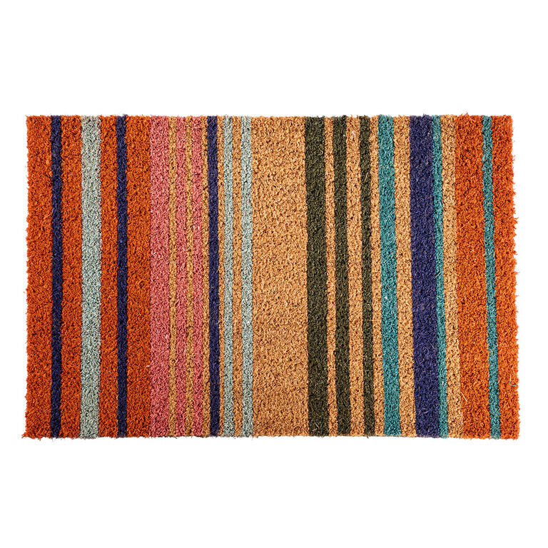 Kokosová rohožka MIX PRUHŮ 40 x 60 cm