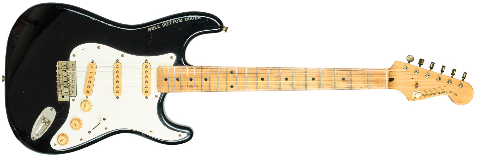 Fernandes 1978 Stone Logo Strat Black