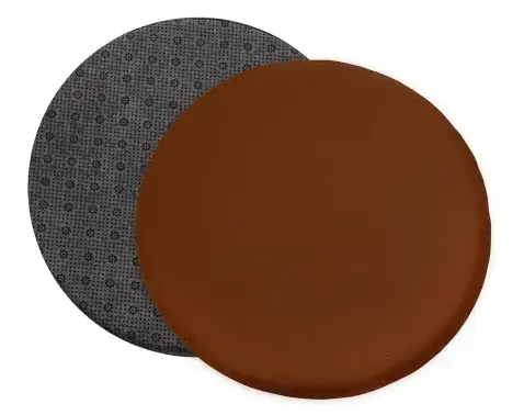 Podsedák na židle hnědý 38 cm, imitace kůže