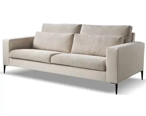 Trojmístná pohovka Romeo, béžová strukturovaná látka