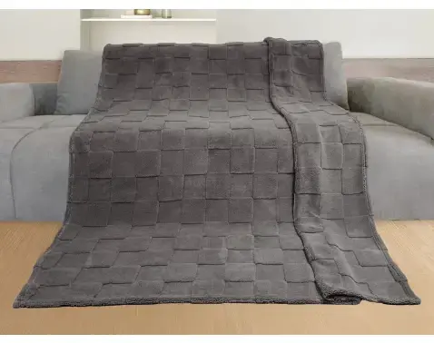 Deka Karo Sherpa 140x200 cm, antracitová