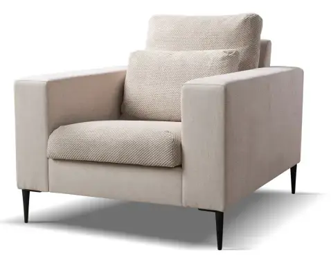 Křeslo Romeo, béžová strukturovaná látka