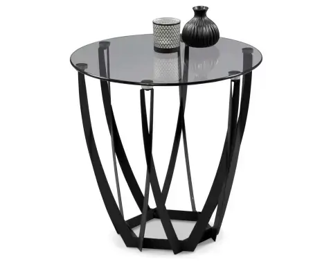 Stolek Maya, 50 cm, šedé sklo