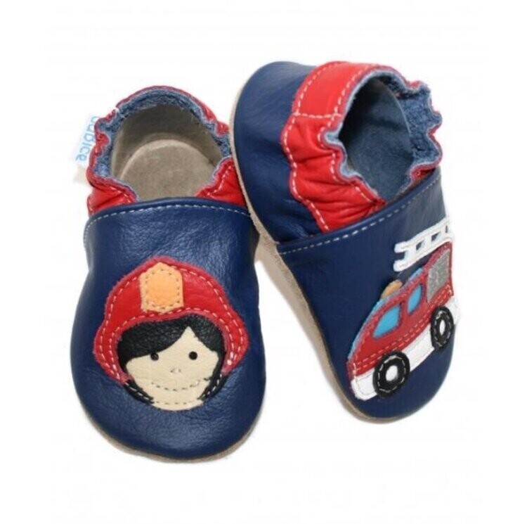 BABICE Boty dětské auto požárník modrá 22-23