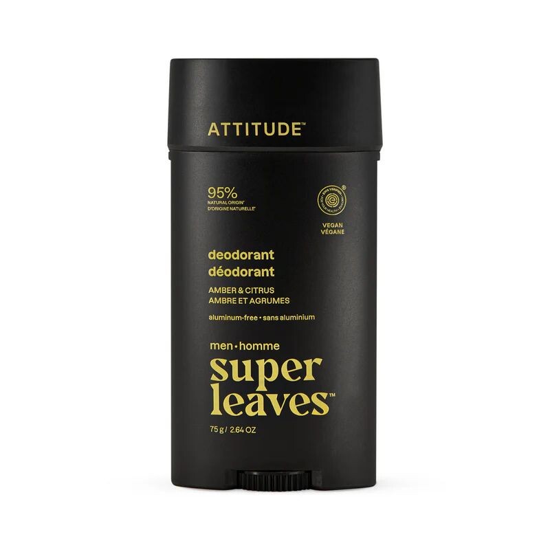 Attitude Super leaves Přírodní pánský deodorant Amber a Citrus 75 g