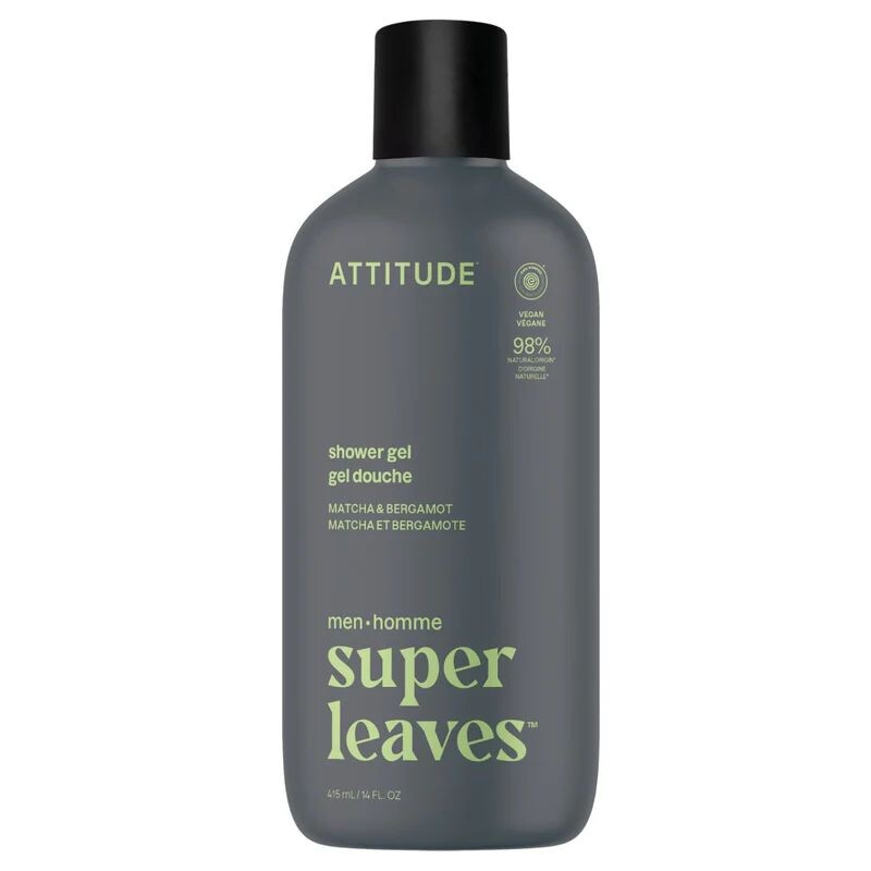 Attitude Super leaves Pánský sprchový gel Matcha a Bergamot 415 ml