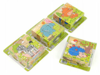 Dřevěné kostky se zvířátky