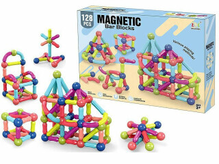 3D magnetické kostky – stavebnice 128 dílků