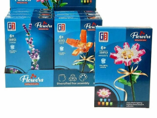 Stavebnice s LED světlem – květiny (mix motivů)