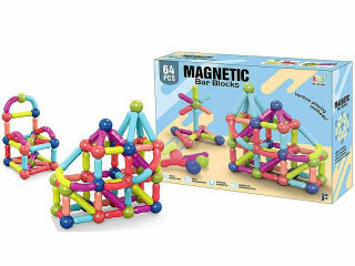 3D magnetické bloky – stavebnice 64 dílků