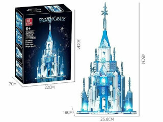 Stavebnice Ledový zámek s LED podsvícením – 732 dílků