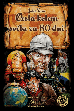 Cesta kolem světa za 80 dní - grafický román - podepsaný - Jules Verne