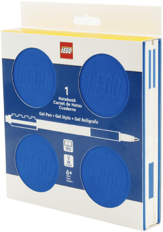 LEGO Zápisník s gelovým perem jako klipem a náhradní náplní - modrý