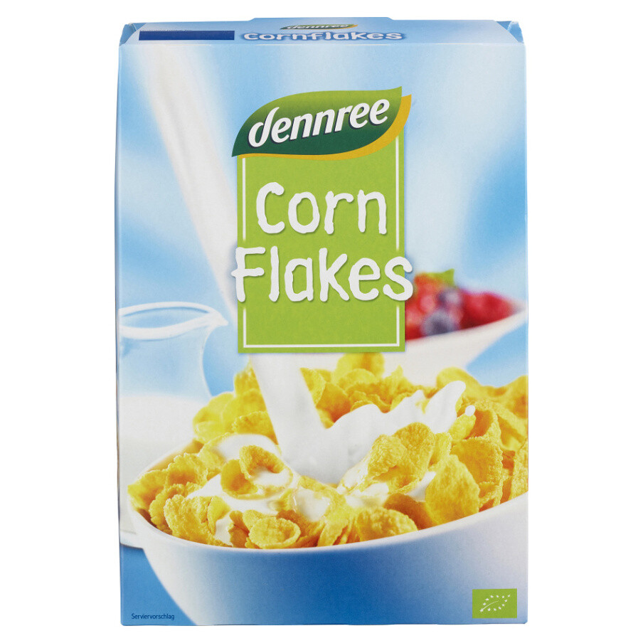 DENNREE Lupínky kukuřičné BIO 375 g, poškozený obal