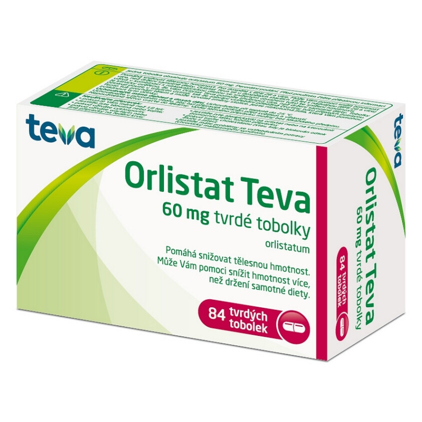 TEVA Orlistat 60 mg 84 kapslí, poškozený obal