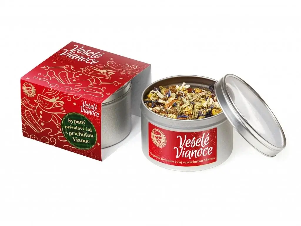 Vánoční sypaný čaj v plechovce