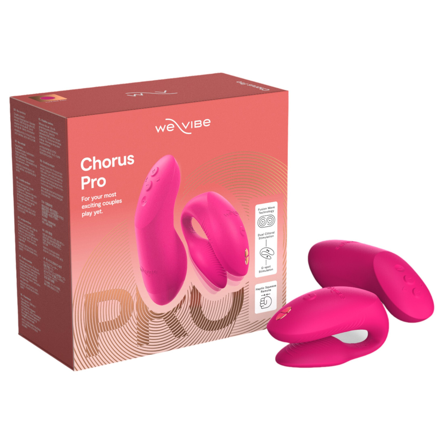 We-Vibe Chorus Pro - chytrý, dálkově ovládaný párový vibrátor (růžový)