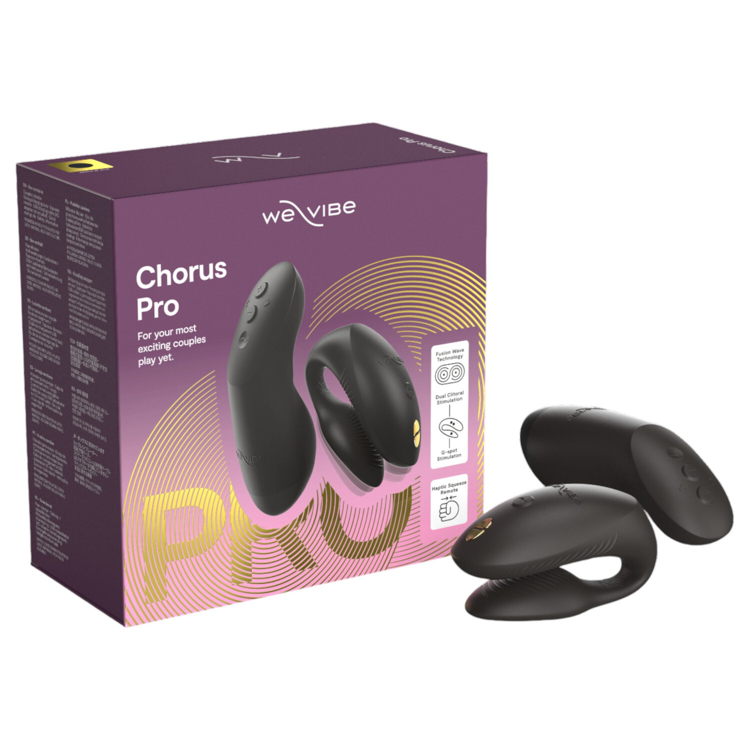 We-Vibe Chorus Pro - chytrý, dálkově ovládaný párový vibrátor (černý)