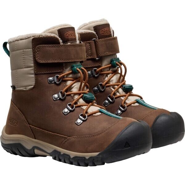 Keen KANIBOU WP Dětská zimní obuv, hnědá, velikost 32/33