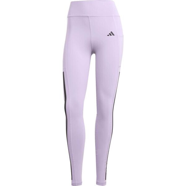 adidas OPTIME 3-STRIPES FULL-LENGTH 1/1 Dámské legíny, fialová, velikost
